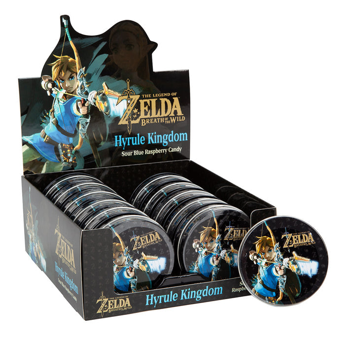 Zelda Hyrule Kingdom Sour Blue Raspberry Candy Tin - 12 Count