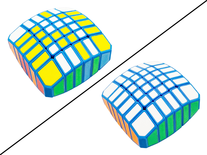 ZePuzzles 1x6x6 Floppy Cube - Blue