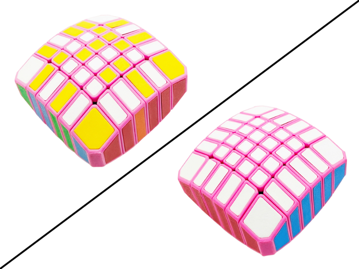 ZePuzzles 1x6x6 Floppy Cube - Pink
