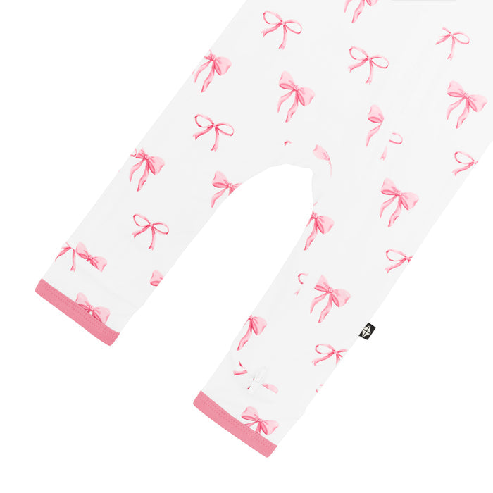 Zippered Romper in Bow zippered bottom
