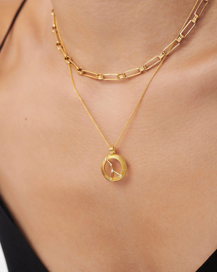 Zodiac Constellation Pendant Necklace - Cancer | 18ct Gold Plated Vermeil/Cancer Necklaces Missoma