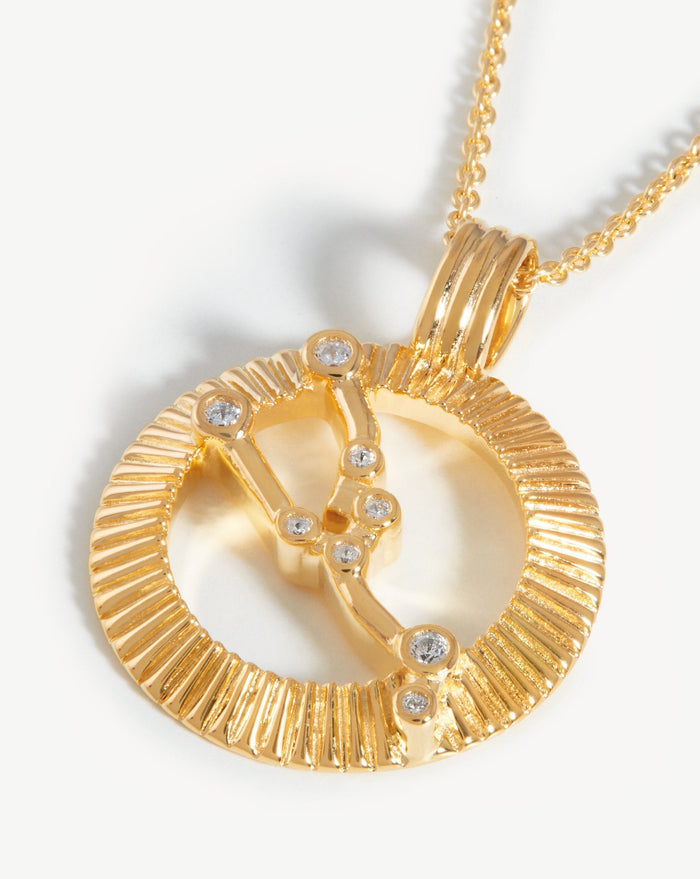Zodiac Constellation Pendant Necklace - Taurus | 18ct Gold Plated Vermeil/Taurus Necklaces Missoma